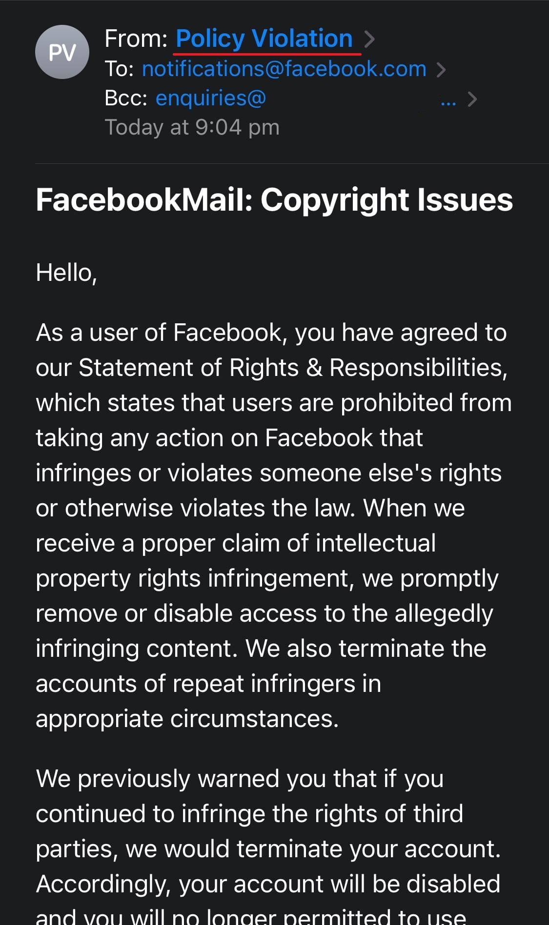 Is This Facebook Email a Fake?