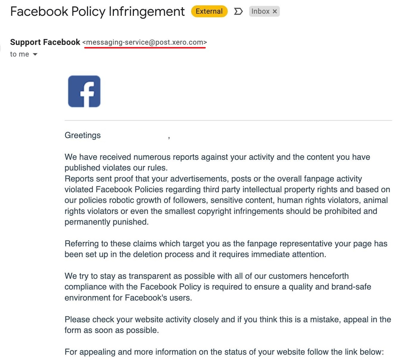 How To Spot Fake Facebook Support Email Scams