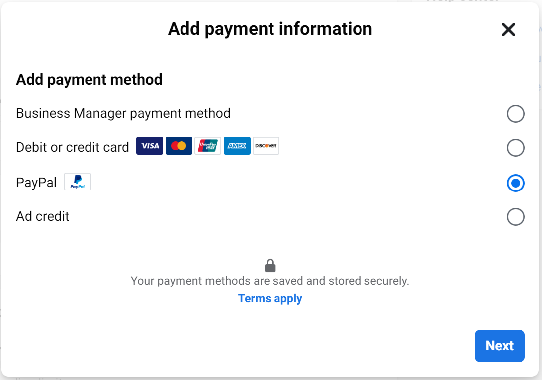 facebook-ad-payment-method-paypal