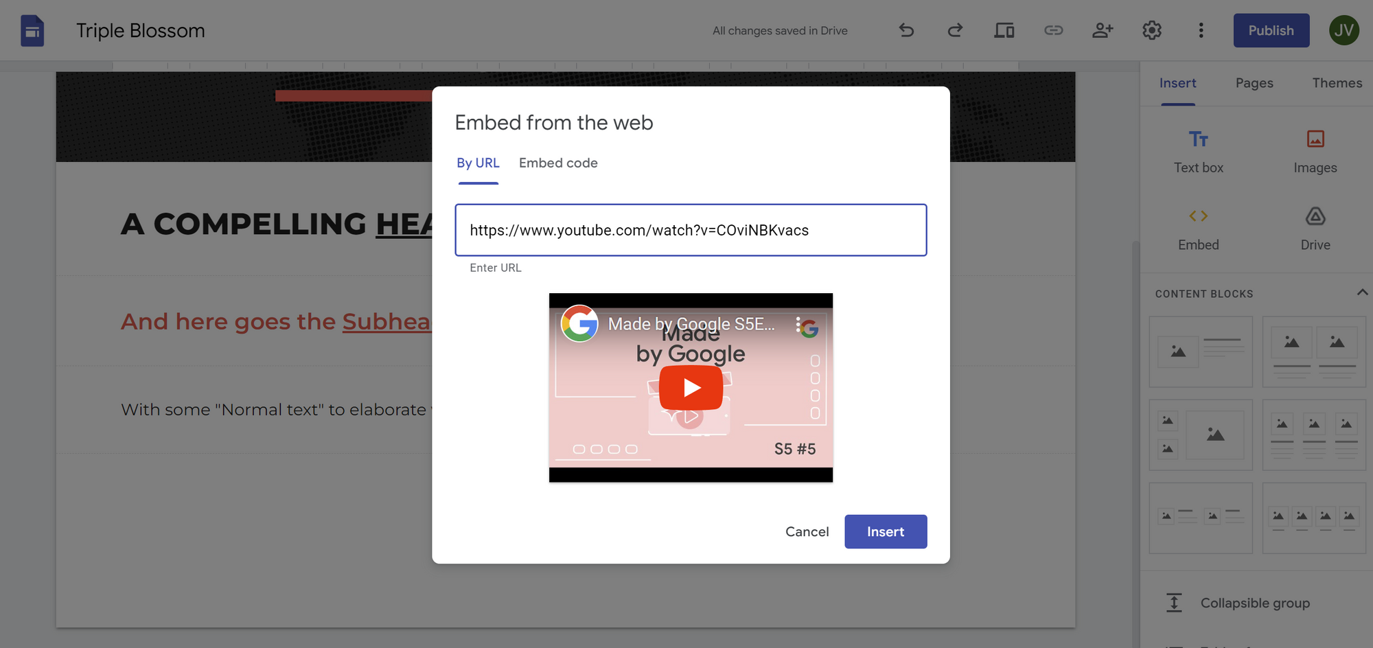 embed-video-into-google-site