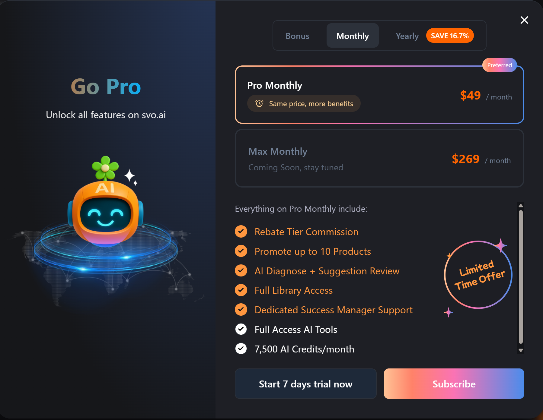svo-ai-pricing-monthly