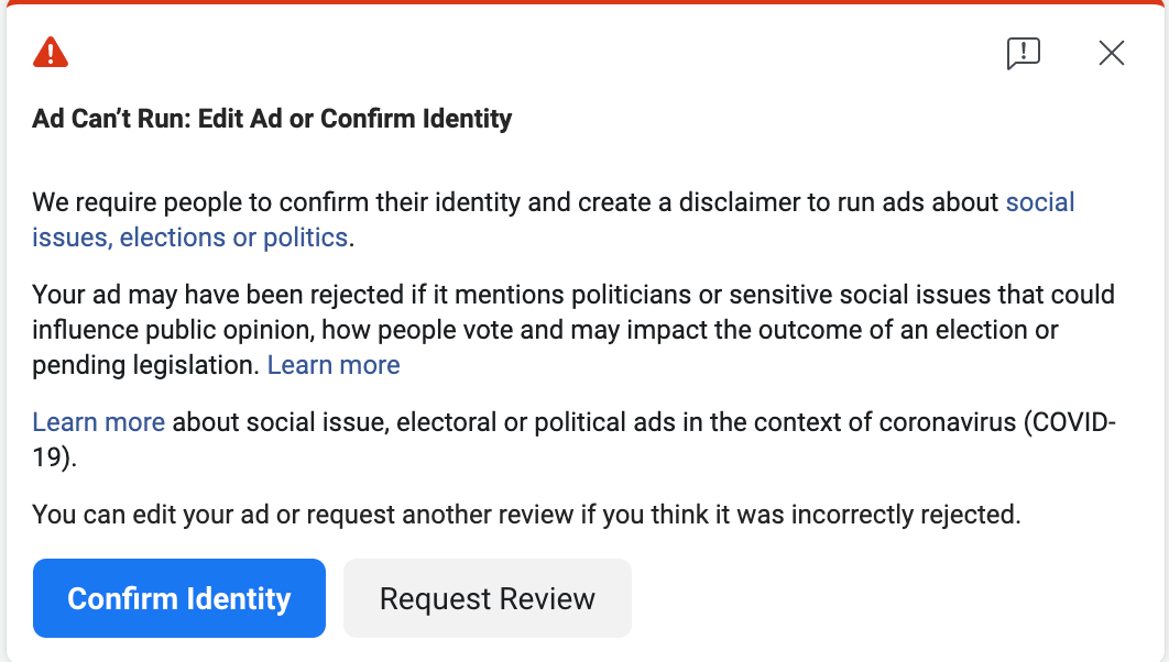 facebook-ads-rejected-social-issues-confirm-identity